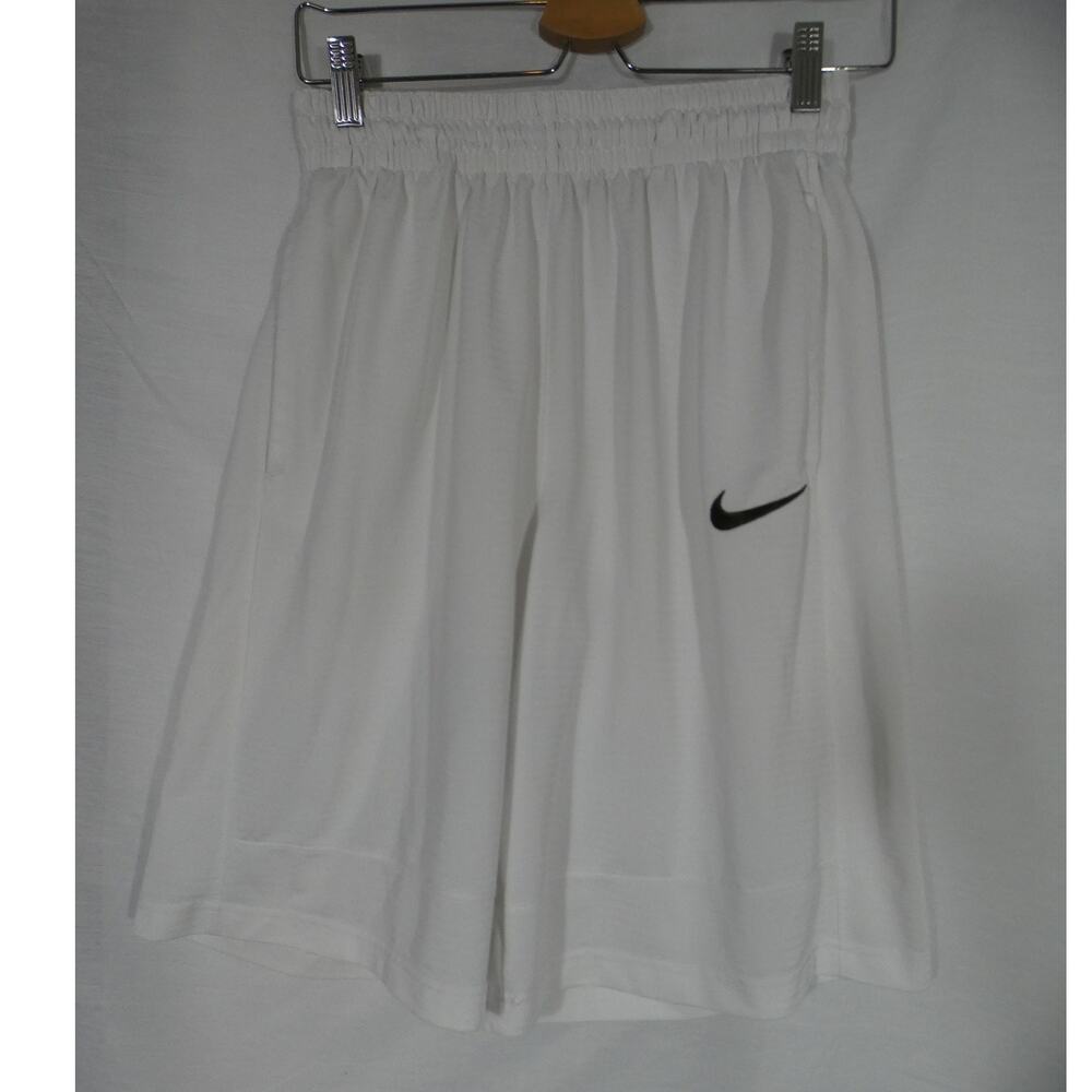 Nike Medium Men's White Athleisure Shorts Longer Pockets Drawstring Casual Sport